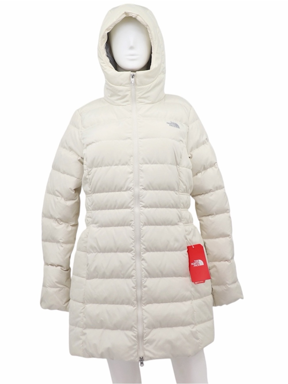 New The North Face Women’s Medium Gotham Quilted Down Parka II Vintage White